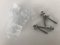 Set aus je 100 Stück Abstandhalter & Spengler-Schrauben TX20 EPDM-Dichtscheiben 4,5x45mm für Sinus Profil 76/18 Wellplatten PMMA Acrylglas Polycarbonat