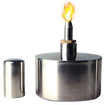 hzexun Bruciatore ad Alcool in Acciaio Inossidabile, Laboratorio di Chimica Lampada a Spirito (400ml)