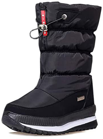 Solshine Damen Halbschaft Gefütterte Wasserdichte Schneestiefel 949 Schwarz, 40EU