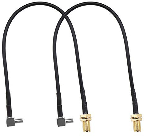 Be In Your Mind 2 x SMA-Buchse auf TS9-Stecker, rechtwinklig, Antennen-Adapterkabel, Pigtail-Koaxial, RG174, geringer Verlust, 20 cm, für 4G WLAN-Router Mobile Hotspots