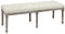 HOMCOM Polsterbank Sitzbank Vintage Bettbank mit Knöpfen Samtige Berührung Gummiholz Beige 142 x 47 x 51 cm