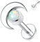 hengkaixuan Flatback Studs 16G G23 Titan Labret Studs Lip Studs Tragus Piercing Schmuck Innengewinde 8mm Monroe Medusa Helix Piercing Silber Lobe Knorpel Conch Ohrringe Mondform