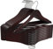 Utopia Home 20er Pack Holzbügel mit Hosenstange und Schulterrillen, stabiles und schlankes Design für Mäntel, Anzüge, Hosen und Jacken, Kirsche