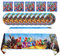 Qemsele Partygeschirr Kindergeburtstag Set für Kinder, 1 Tischdecke + 20 Hochwertige Pappteller und 20 Servietten Party Set Partydekoration für den Kindergeburstag Thema Karneval (Avengers)