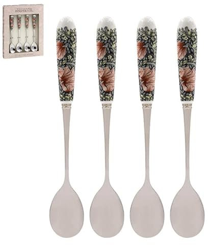 The Leonardo Collection LP95099 Spoons with Ceramic Handles | Pimpernel design | Set of 4, Multicolor