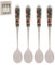 The Leonardo Collection LP95099 Löffel mit Keramikgriffen, Pimpernel-Design, 4 Stück, mehrfarbig