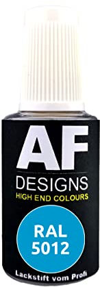 Alex Flittner Designs Lackstift RAL 5012 LICHTBLAU glänzend 20ml Reparaturstift Acryl Retuschierlack Reparaturlack Holz Metall Möbel Bad