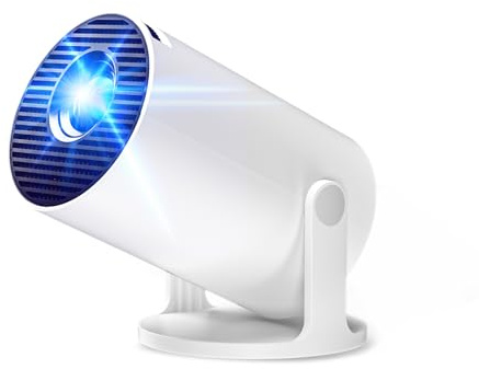 AKIYO O2 Videoprojecteur avec WiFi 6 et Bluetooth 5.4, Mini Projecteur Video Supporte 1080P, Rétroprojecteur Auto Keystone Rotation 180° Compatibile avec HDMI/Laptop