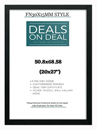 DEALS ON DEAL Modern style 20x27 Picture Frame | Poster frame Jigsaw Puzzle (50.8x68.58 cm) MDF Acrylic, Wood frame Plexiglass | for Weddings Anniversary Memories Movie Artwork Posters Paintings