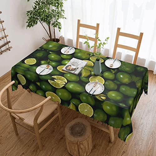 BONDIJ Fresh Green Lime Tablecloth 54 X 72 Inch Rectangle Table Cover Machine Washable Decoration Table Cloth for Kitchen Dining, Picnic, Party