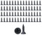 50 Pcs Black Self Tapping Screws, M3 x 45mm Multi Purpose Screws, Zinc Plating 304 Stainless Steel, Phillips Flathead Screws for Wood, Drywall and Furniture