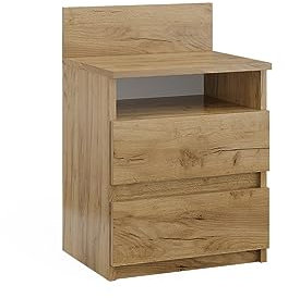 Vicco Nachttisch Monty, Nachtkommode, Goldkraft Eiche, 39.6 x 59.1 cm