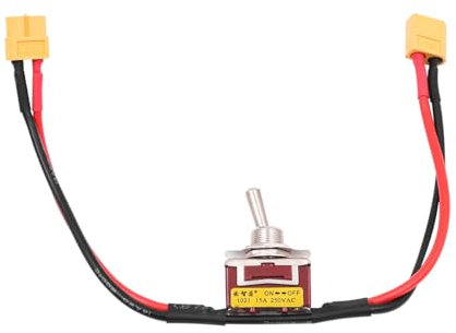 ANCLLO XT60-Anschluss mit Schalter, Hochlastschalter für ESC-RC-Modellflugzeug-Drohnenauto-Netzteile
