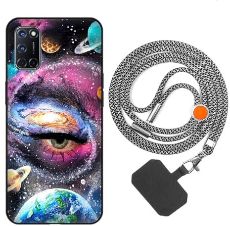 vingarshern Handyhülle Kompatibel mit Handy Oppo A72 (4G) Hülle Silikon Rückseite mit Muster Design,Weich Stoßfeste Anti-Kratzt Schutzhülle mit Handykette/Umhängeban,Bild*08