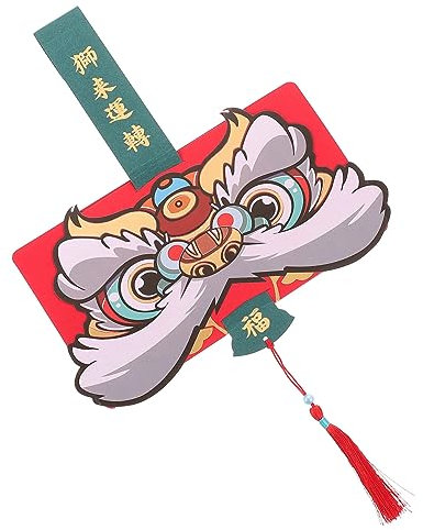 EXCEART roter Umschlag rotes Portemonnaie chinesische rote tasche chinese new year das rotes Papierglückspaket chinesisches jahr tragen Geldbeutel Löwentanz