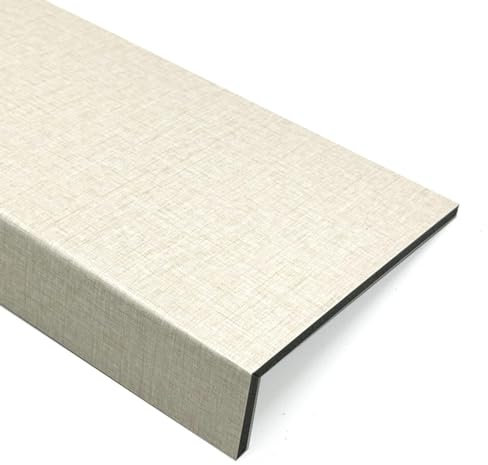 Fensterbank Innen Acrylfensterbrettabdeckungs-Stoffordnungen, Dekorativer mit Einer Kappe Bedeckender Ersatz der Wasserdichten Fensterbank, Erkerabdeckung für Beton/ Fliesen(Color:L-60cm/23.6in,Size:W