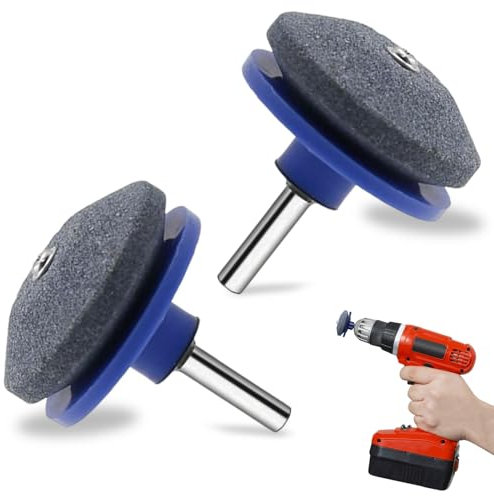 Lawnmower Blade Sharpener,2 PCS Lawn Mower Blade Sharpener,Blue Sharpening Tool,Blade Sharpener Garden Tools,Garden Tool Sharpener for Multiple Shear Blades,For Rotary Lawn Mower & Lawn Edgers Tool