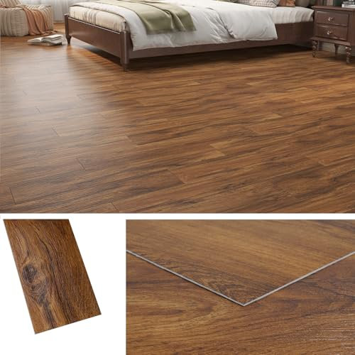Livelynine Natural Oak Self Adhesive Floor Planks Vinyl Flooring Tiles Bathroom Flooring Waterproof Peel and Stick Vinyl Floor Tiles Kitchen 90x15CM 36-Pack Stick on Floor Tiles for Hallway Bedroom