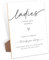 Ladies Wedding Bathroom Basket Sign, Wedding Signs for Ceremony and Reception, 8x11 Inch Modern Table Decoration Signs with Stand, TableTop Sign for Baby Shower & Bridal Shower, Event Party-14