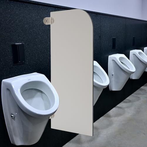 Cloison D'intimité Murale Pour Urinoir Pour Homme WC Cloison de Protection de la Vie Privée Pour le Public Pour Fenêtres Portes de Douche Murs Cinémas Centres Commerciaux (Angle Rond)