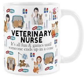Vet Nurse Mug - Humorous Veterinary Trades Funny Novelty Gift - Tea/Coffee Hot Drinks White Ceramic Cup Present