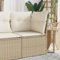 Xichuzi Garten-Ecksofa mit Kissen Beige Poly Rattan, Balkonmöbel, Gartenlounge, Gartenmöbel, Balkon Sofa, Terrassen Sofa, Terrassenmöbel - 366074