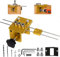 Bohrschablone Set 8/10/15mm, Bohrlehre mit Führungsschiene und Fixierblock, Positionierungsclip, Bohrschablone Dübelhilfe 3 in 1, Tragbar Doweling Jig, Bohrhilfe für Möbelbau, Heimwerker und Tischler