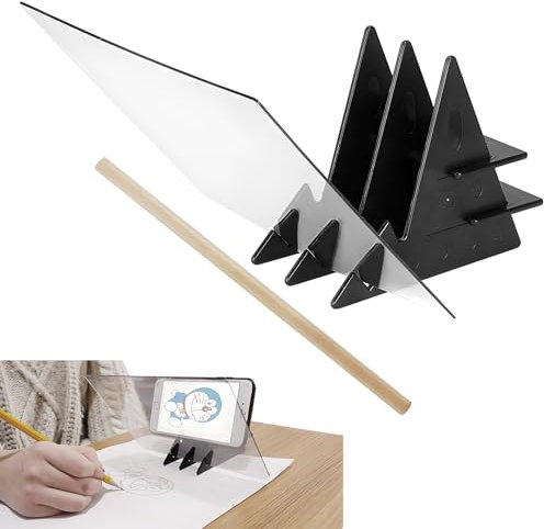 Tavolo Da Disegno Ottico, Tavolo da Disegno per Copia di Proiezione, Strumento di Pittura di Proiezione, Specchio per Disegnare in Acrilico di Alta Qualità per Bambini, Principianti, Artisti e Pittura