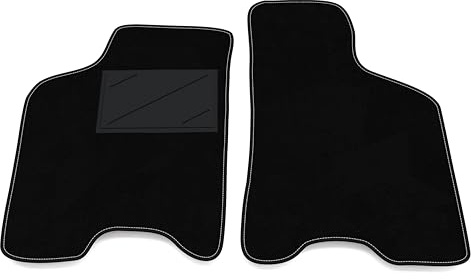 Auto-Fußmatten Kit nur vorne 2 Stück kompatibel mit Seat Arosa 1997-2004 | Set 2 Teppiche vorne nach Maß in Teppich