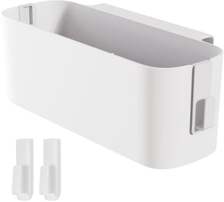 Scatola di Stoccaggio con Ganci, Organizzatore da Letto con Gancio, Bianco Cestino Portaoggetti da Appendere, Cesti Portaoggetti da Appendere, Per la Famiglia, la Casa, L'ufficio