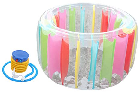 VANZACK 1Stück Aufblasbare Wasserradwalze Für Erwachsene Krabbelrolle Mit Luftpumpe Wasserspielzeug Für Pool Spaß Im Freien Für Wasserpartys