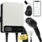 dé Wallbox 7,4kW mit App [6–32A, 1-phasig] mit Typ-2-Kabel 7,5 m, RFID & Halter, mit FI Typ B & IP54 – Ladestation für Model Y & andere BEV/PHEV, Weiß