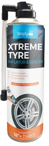 Simply SX600 Xtreme Tyre Inflator & Sealer – Emergency Tyre Repair for 18”+ Tyres, Fast Inflate & Seal Formula, No Tools Needed