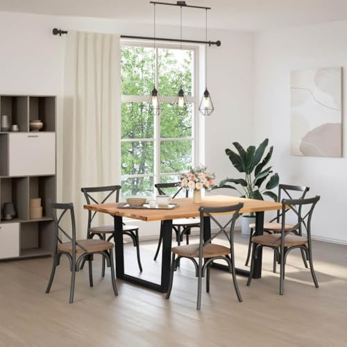 Eleganz Massivholz Esstisch 180x120 cm aus Eiche - Rechteckig, fein geschliffen & hell lackiert - Perfekt für Wohnzimmer & Esszimmer - Langlebig & stilvoll
