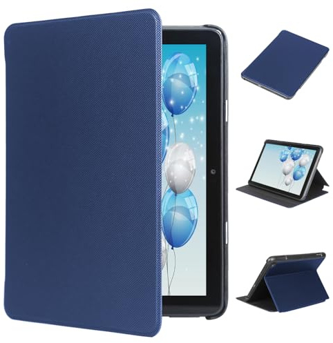 Hülle für 8 Tabletten (14th Gen, 2024 Release), TOKILO Soft PU Ledertasche mit verstellbarem Stand Auto Wake/Sleep, Never Fit für iPad TCL Samsung 8 Zoll Tablet, Marineblau