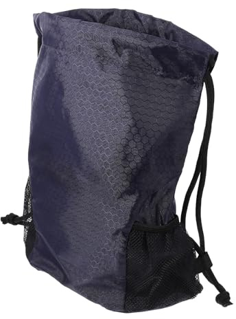 GAROZATION Kordelzug Rucksack Klein aus Polyester mit Reißverschlusstasche Sporttasche für Schwimmen Fitness und Schule Leichte Beuteltasche für Schuhe und Alltag