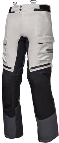 Modeka Atlaz Motorrad Textilhose, hellgrau/schwarz, 3XL