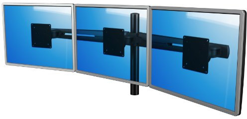 Dataflex 333 ViewMaster M3 Monitorarm (Tragkraft max. 3x12kg, bis 48,3 cm (19 Zoll) Bildschirmdiagonale, VESA: MIS-D 75x75/100x100mm kompatibel) anthrazit, Silber, 53.333