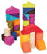 B. toys Baby Spielzeug Stapelturm, weiche Bausteine, Bauklötze Motorikspielzeug, Lernspielzeug, Spielwürfel mit Buchstaben und Tieren ab 6 Monaten, 26 Teile