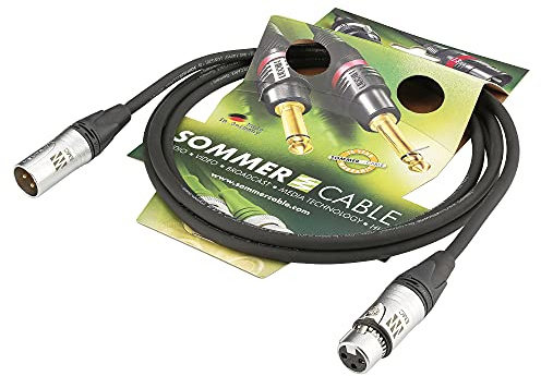 Sommer Cable 5m Referenz XLR Mikrofonkabel EMC-QUAD 4 x 0,14 mm² 3-pol METAlliance Certified HiFi Audiokabel - EGB1-0500-SW