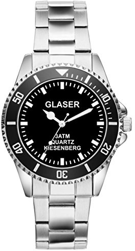 KIESENBERG Glaser Geschenk Artikel Idee Fan Uhr 2430