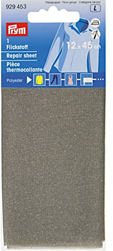 Repair Sheet PES Iron-on 12 x 45 cm Grey