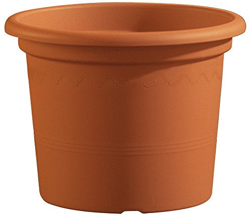 Lhicum Geo Pot à plantes en plastique Rond 25cm x 19.5cm Terre cuite