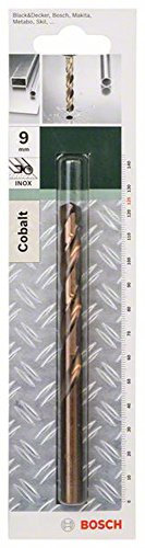 Bosch 2609255081 Foret à métaux rectifié HSS-Co DIN 338 - Longueur 125 mm - Diamètre 9 mm