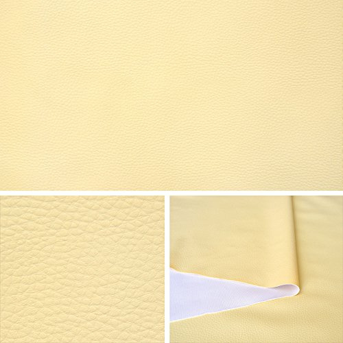 FORTIS POLSTER Kunstleder Meterware T073 Gelb - Lederimitat, Polsterstoff, Möbelstoff und Bezugsstoff für Sitzbezüge, Sofas und Polsterarbeiten, 140 cm breit
