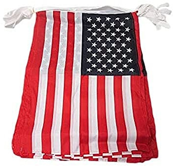 AZ FLAG - Fahnenkette Usa Vereinigte Staaten 12 Meter Mit 20 Flaggen - 45x30 cm - Vereinigten Staaten Von Amerika Girlande Flaggenkette 30 x 45 Cm