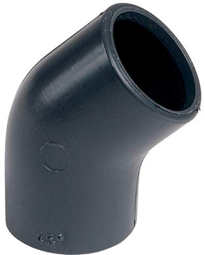Raccord PVC pression noir coudé 45° - Ø 63 mm - Girpi