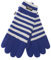 EEM Strick Handschuhe GELSENKIRCHEN mit Thinsulate Thermofutter aus Polyester, Strickmaterial aus 100% Baumwolle, Fußball; blau-weiß, M
