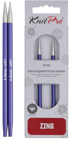 KnitPro Zing Interchangeable Circular Needles 4 (10cm) | 4.50mm