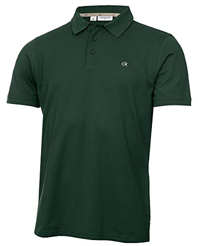Calvin Klein Mens Planet Polo Shirt - Bottle Green - XL